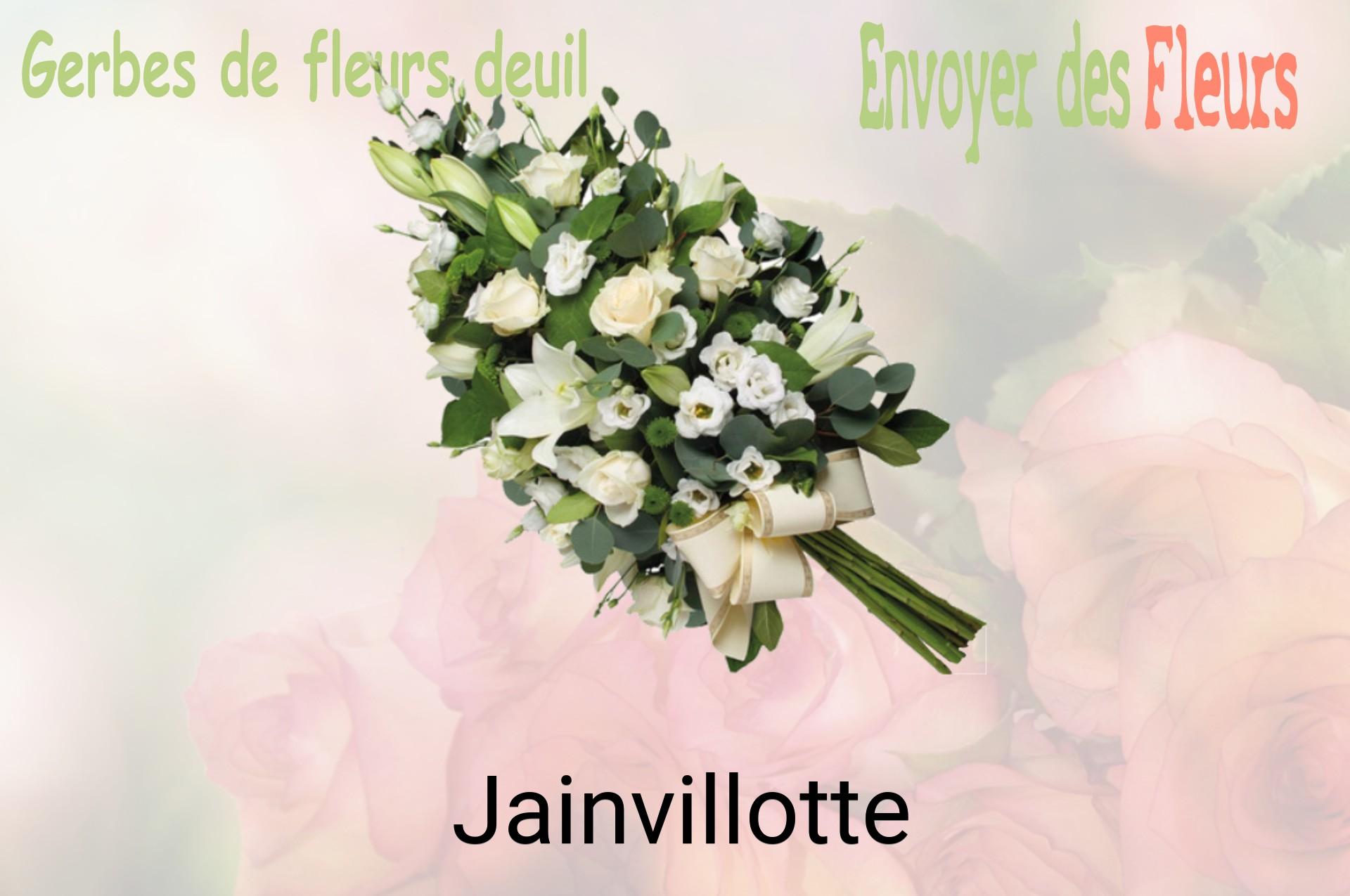 Gerbe de fleurs de deuil livrée à Jainvillotte